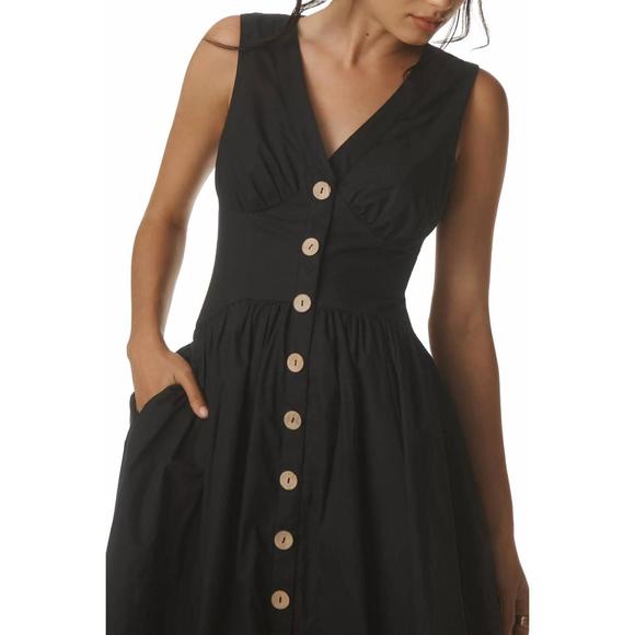 NEW HUTCH indy cotton midi dress in black - Picture 5 of 5